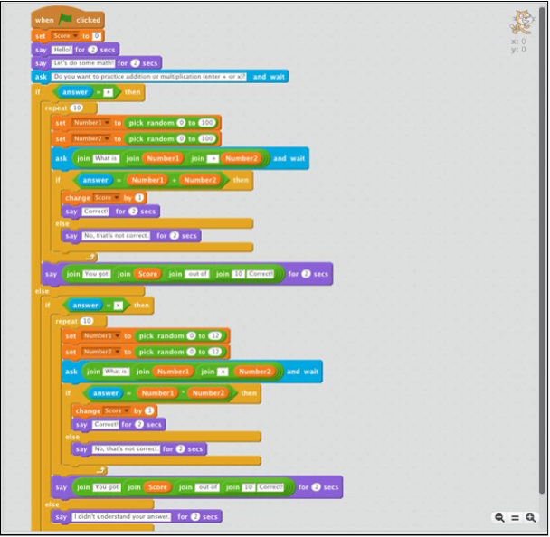 Figure 45:The final Math and Multiplication Quiz Project