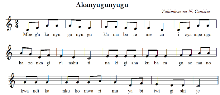 Akaririmbo ka 1: Akanyugunyugu