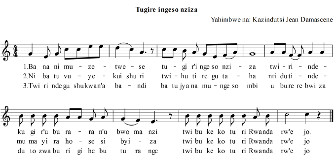 Indirimbo: Tugire ingeso nziza