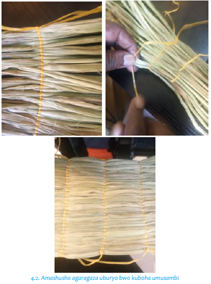 Amashusho agaragaza uburyo bwo kuboha umusambi