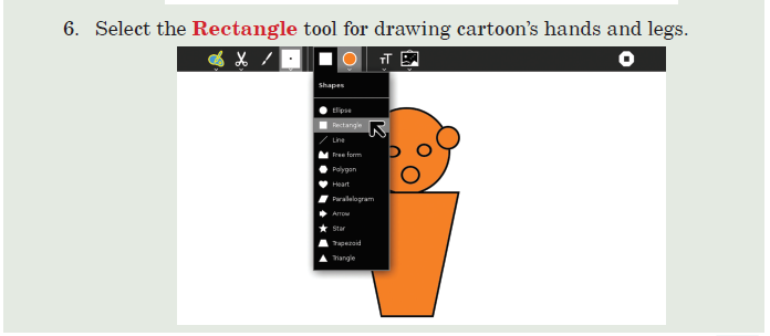 Activity -4 Drawing a Cartoon Using Shapes Tool