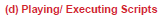 (d) Playing/ Executing Scripts