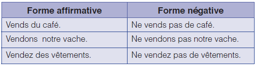 VERBE  VENDRE