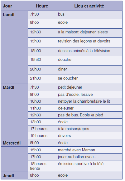 CALENDRIER